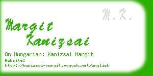 margit kanizsai business card